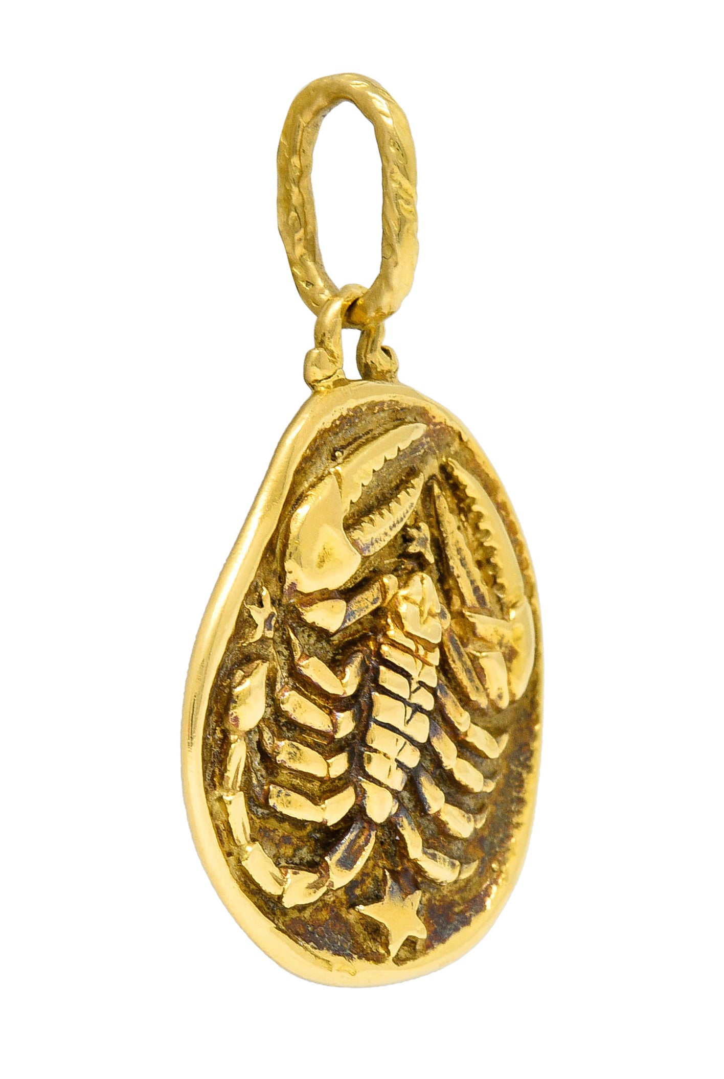 Vintage 18 Karat Gold Scorpio Zodiac Pendant Charmcharm - Wilson's Estate Jewelry