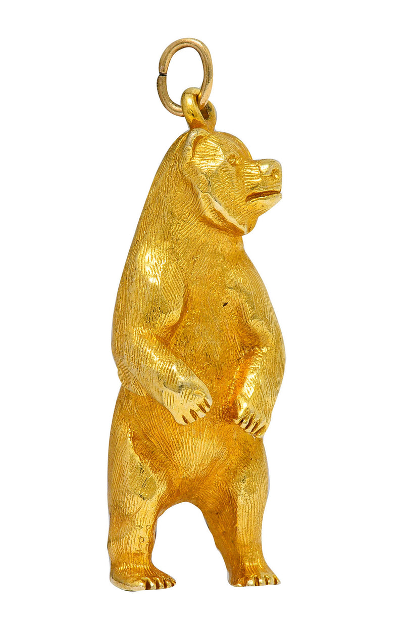 1970's Vintage 14 Karat Gold Grizzly Bear Charmcharm - Wilson's Estate Jewelry