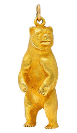 1970's Vintage 14 Karat Gold Grizzly Bear Charmcharm - Wilson's Estate Jewelry