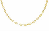1900 Victorian 18 Karat Gold 24 Inch Scrolled Navette Chain Link NecklaceNecklace - Wilson's Estate Jewelry