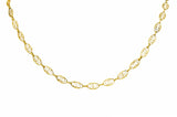 1900 Victorian 18 Karat Gold 24 Inch Scrolled Navette Chain Link NecklaceNecklace - Wilson's Estate Jewelry