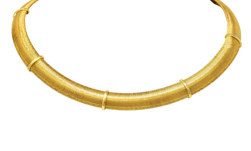 Roberto Coin Vintage Italian 18 Karat Yellow Gold Woven Collar NecklaceNecklace - Wilson's Estate Jewelry
