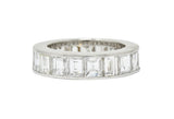 1950's Mid-Century 8.50 CTW Step Cut Diamond Platinum Eternity Band Unisex RingRing - Wilson's Estate Jewelry