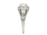 Edwardian 0.60 CTW Diamond Platinum Filigree Engagement RingRing - Wilson's Estate Jewelry