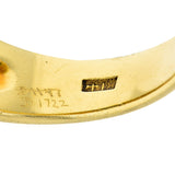 .11111 Jones & Woodland Art Deco 4.00 CTW Natural Color-Change Cat's Eye Alexandrite 18 Karat Two-Tone Gold Woven Unisex Signet Ring GIA Wilson's Estate Jewelry