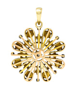 Victorian Diamond Opal 14 Karat Gold Fleur-De-Lis Pendant Wilson's Estate Jewelry