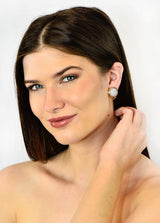 David Webb 3.50 CTW Pave Diamond 18 Karat Gold Platinum Ear-Clip EarringsEarrings - Wilson's Estate Jewelry