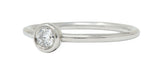 Tiffany & Co. Contemporary Diamond Platinum Bezet Solitaire RingRing - Wilson's Estate Jewelry