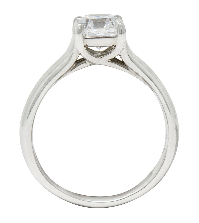 Vintage Tiffany & Co. Lucida 1.12 CTW Diamond Platinum Engagement Ring Wilson's Estate Jewelry