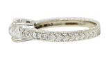 Crown of Light 1.20 CTW Diamond 14 Karat White Gold Foliate Engagement Ring GIARing - Wilson's Estate Jewelry