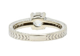 Crown of Light 1.20 CTW Diamond 14 Karat White Gold Foliate Engagement Ring GIARing - Wilson's Estate Jewelry