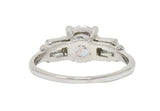 1950’s 1.32 CTW Diamond Platinum Engagement Ring GIA Circa 1950Ring - Wilson's Estate Jewelry