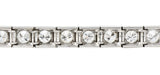 Vintage 4.00 Diamond 14 Karat White Gold Line Bracelet Wilson's Estate Jewelry