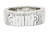 Bulgari Diamond 18 Karat White Gold Parentesi Band Ring Circa 1990Ring - Wilson's Estate Jewelry