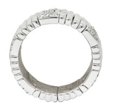Bulgari Diamond 18 Karat White Gold Parentesi Band Ring Circa 1990Ring - Wilson's Estate Jewelry