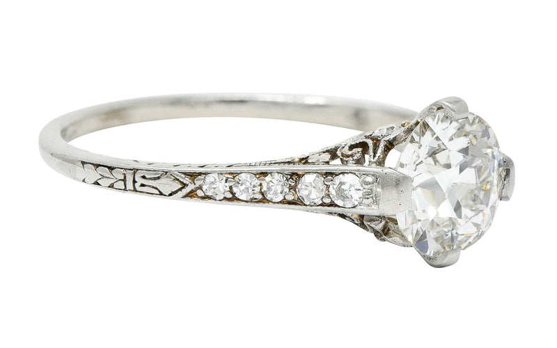Black Starr & Frost Art Deco 1.50 CTW Diamond Platinum Engagement RingRing - Wilson's Estate Jewelry