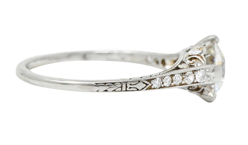 Black Starr & Frost Art Deco 1.50 CTW Diamond Platinum Engagement RingRing - Wilson's Estate Jewelry