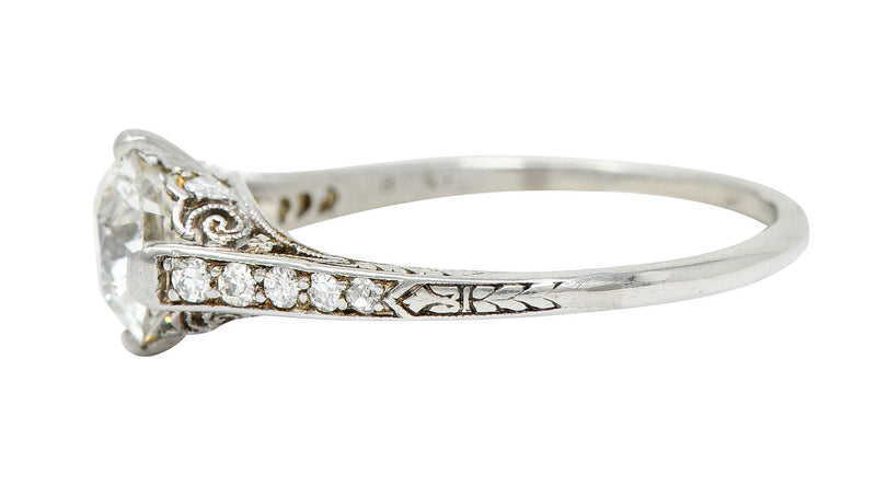 Black Starr & Frost Art Deco 1.50 CTW Diamond Platinum Engagement RingRing - Wilson's Estate Jewelry