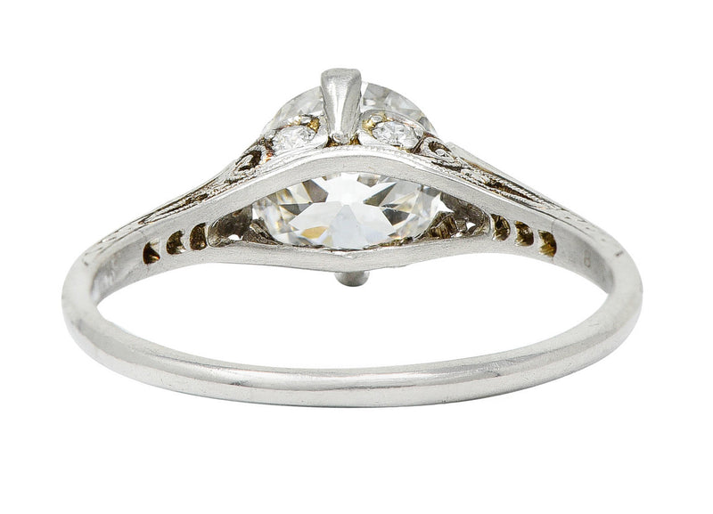 Black Starr & Frost Art Deco 1.50 CTW Diamond Platinum Engagement RingRing - Wilson's Estate Jewelry
