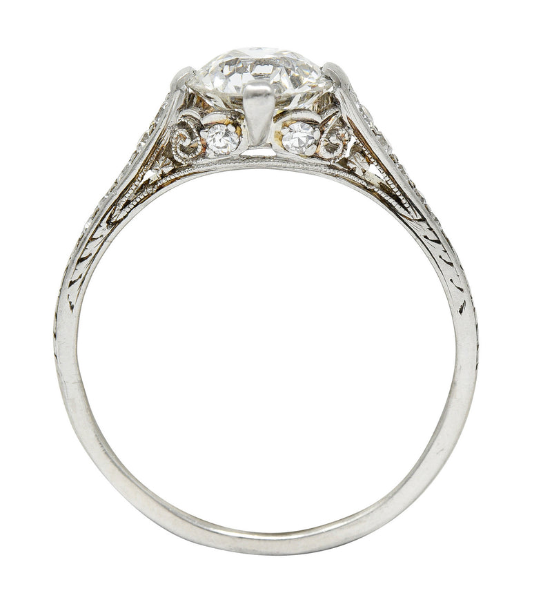Black Starr & Frost Art Deco 1.50 CTW Diamond Platinum Engagement RingRing - Wilson's Estate Jewelry