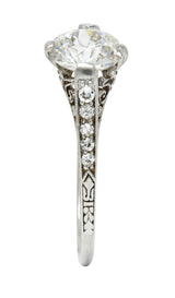 Black Starr & Frost Art Deco 1.50 CTW Diamond Platinum Engagement RingRing - Wilson's Estate Jewelry