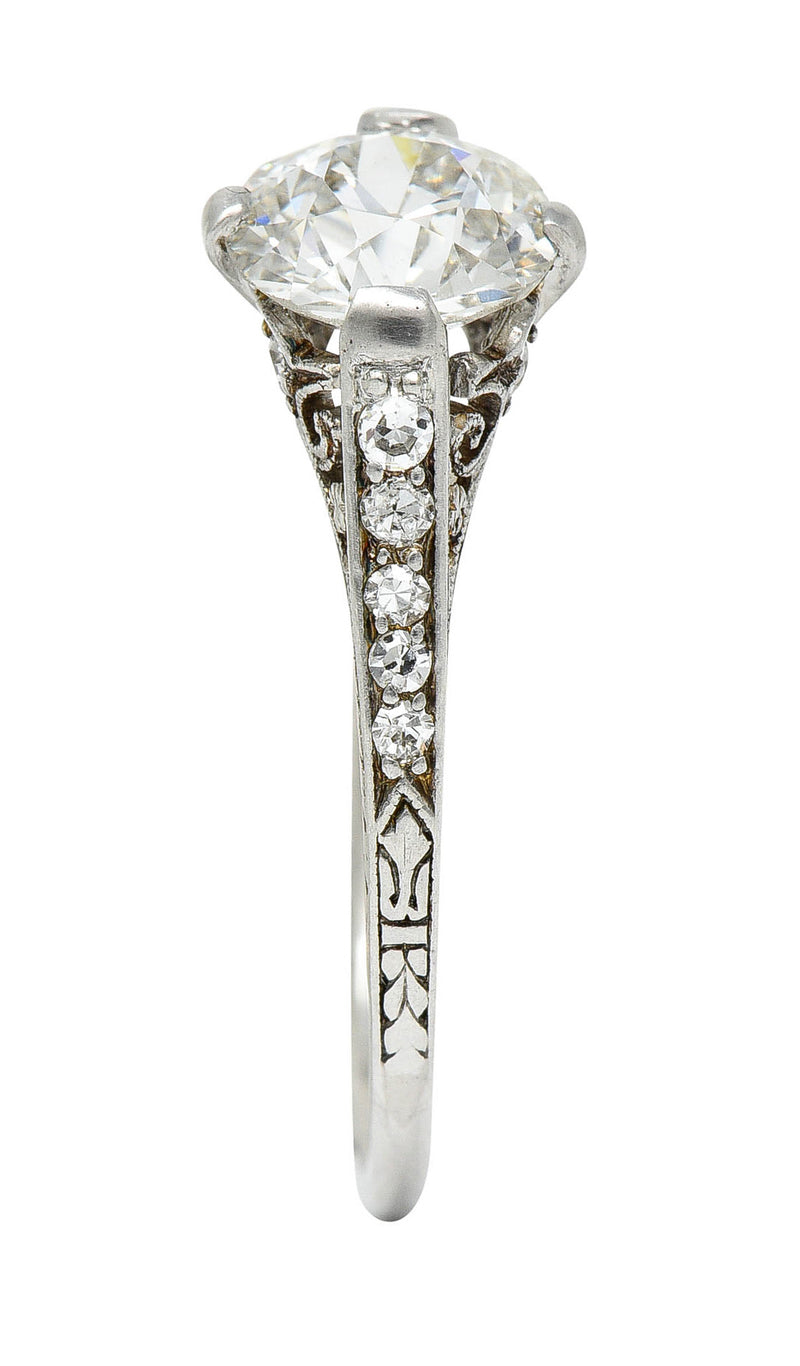 Black Starr & Frost Art Deco 1.50 CTW Diamond Platinum Engagement RingRing - Wilson's Estate Jewelry