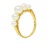 Mikimoto Vintage Cultured Pearl 18 Karat Gold Band RingRing - Wilson's Estate Jewelry