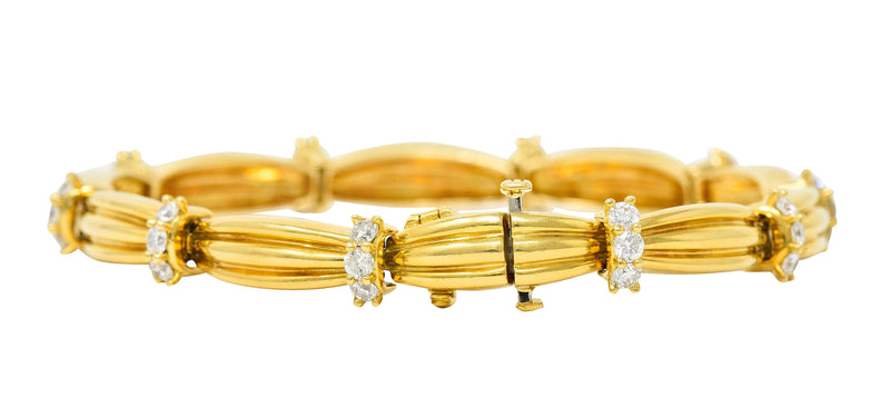 Vintage Tiffany & Co. 1.00 CTW Diamond 18 Karat Yellow Gold Link Braceletbracelet - Wilson's Estate Jewelry
