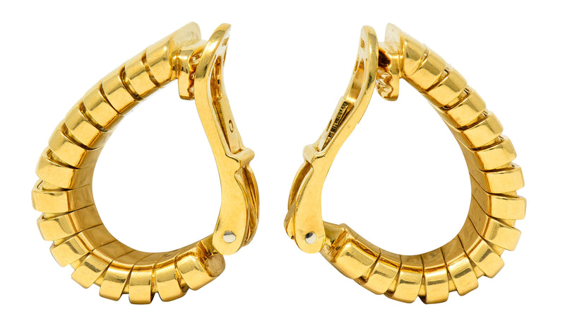 Bulgari Vintage 18 Karat Gold Tubogas Ear-Clip EarringsEarrings - Wilson's Estate Jewelry
