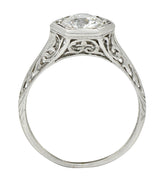 Early Art Deco 0.91 CTW Diamond Platinum Hexagonal Engagement RingRing - Wilson's Estate Jewelry