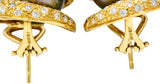 Vintage Tahitian South Sea Pearl 2.25 CTW Diamond 18 Karat Gold EarringsEarrings - Wilson's Estate Jewelry