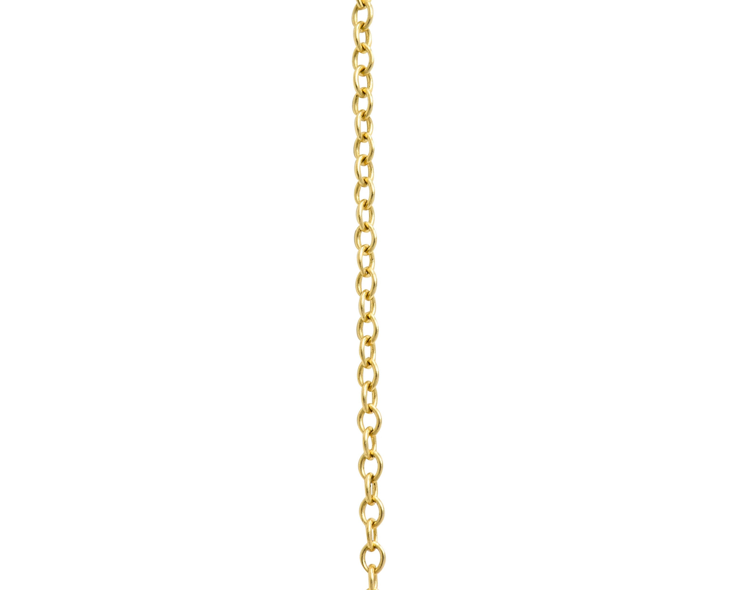 Art Deco Floating Opal 14 Karat Gold Double Drop NecklaceNecklace - Wilson's Estate Jewelry