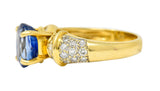 Vintage 3.60 CTW Sapphire Diamond 18 Karat Gold Cocktail RingRing - Wilson's Estate Jewelry