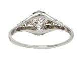 Early Art Deco 0.47 CTW Diamond Platinum Orange Blossom Engagement RingRing - Wilson's Estate Jewelry