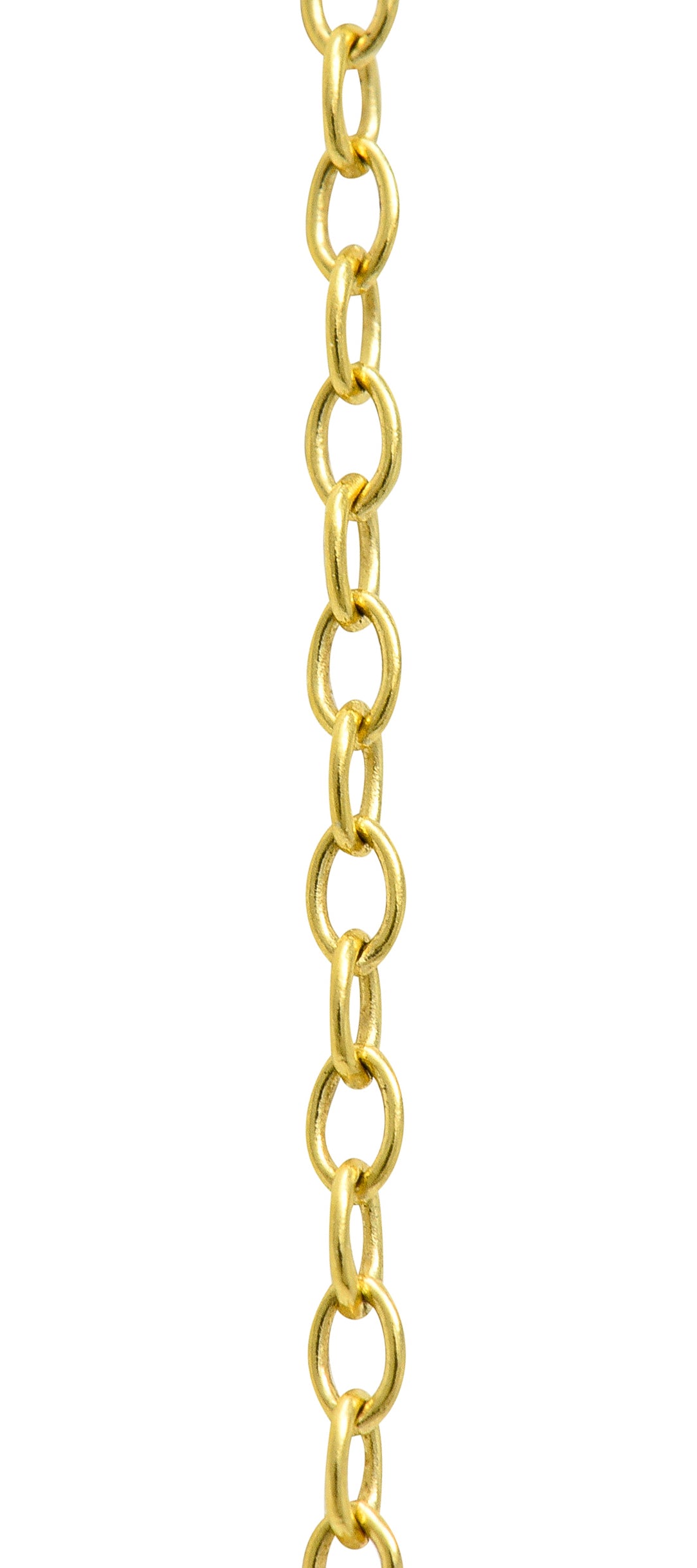 Elsa Peretti Tiffany & Co. Spain Vintage Lapis Lazuli 18 Karat Yellow Gold Touchstone Pendant Necklace Wilson's Estate Jewelry