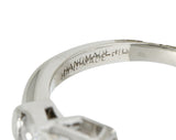 Retro 2.47 CTW Emerald Cut Diamond Platinum Engagement Ring GIARing - Wilson's Estate Jewelry