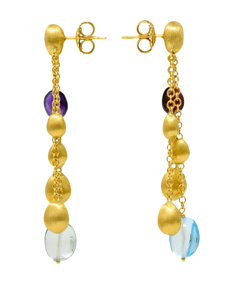 Marco Bicego Multi-Gem 18 Karat Gold Confetti Tassel Drop EarringsEarrings - Wilson's Estate Jewelry