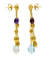 Marco Bicego Multi-Gem 18 Karat Gold Confetti Tassel Drop EarringsEarrings - Wilson's Estate Jewelry