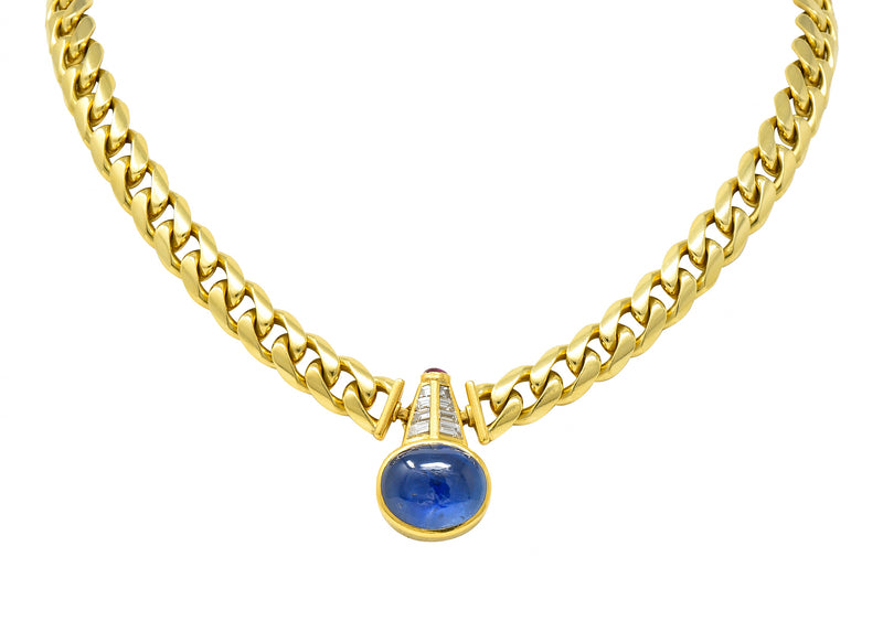 Blue Sapphire Pendant, Classic Vintage Style | Silver Embrace Jewelry  Antoinette P24