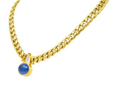 Bulgari Substantial 1980's 18.00 CTW Sapphire Ruby Diamond 18 Karat Yellow Gold Vintage Necklace Wilson's Estate Jewelry