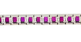 Retro 13.25 CTW Ruby Platinum Line Bracelet Circa 1940sbracelet - Wilson's Estate Jewelry