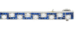 Oscar Heyman 8.45 CTW Sapphire Diamond Platinum Line Bracelet Circa 1950bracelet - Wilson's Estate Jewelry