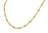Victorian 14 Karat Yellow Gold 21 Inch Scrolled Link NecklaceNecklace - Wilson's Estate Jewelry