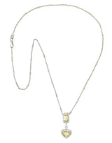 Contemporary 2.30 CTW Yellow Diamond 18 Karat Gold Heart Pendant NecklaceNecklace - Wilson's Estate Jewelry