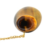 Elsa Peretti Tiffany & Co. Tiger's Eye Quartz 18 Karat Gold Bottle Jug Pendant NecklaceNecklace - Wilson's Estate Jewelry