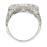 Art Deco 1.90 CTW Diamond Platinum Three Stone Dinner RingRing - Wilson's Estate Jewelry