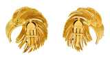 Tiffany & Co. Retro 18 Karat Gold Feather Ear-Clip Earrings Circa 1940sEarrings - Wilson's Estate Jewelry