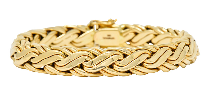 Tiffany & Co. 14 Karat Gold Woven Chain Bracelet Circa 1970bracelet - Wilson's Estate Jewelry