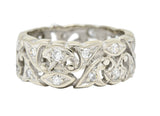 Art Deco 0.60 CTW Diamond 14 Karat White Gold Eternity Band RingRing - Wilson's Estate Jewelry