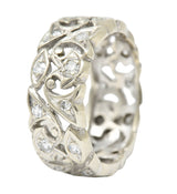 Art Deco 0.60 CTW Diamond 14 Karat White Gold Eternity Band RingRing - Wilson's Estate Jewelry